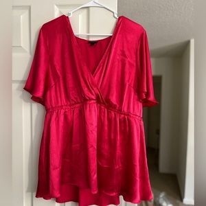 Torrid Pink Silky Babydoll Top